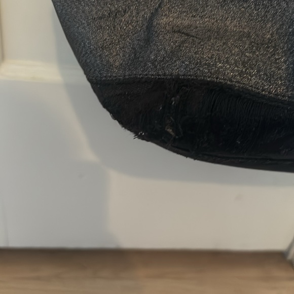 Loved Coach Tote Monogram Signature Stripe Big Shoulder Bag: Black Silver - Picture 10 of 16